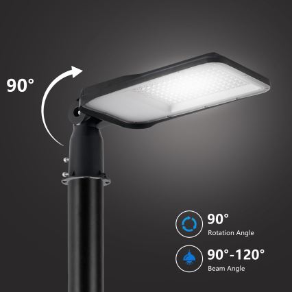 Brilagi - LED kültéri utcai lámpa 3 m-es oszloppal és csuklóval URBANLIGHT LED/100W/230V fekete IP65