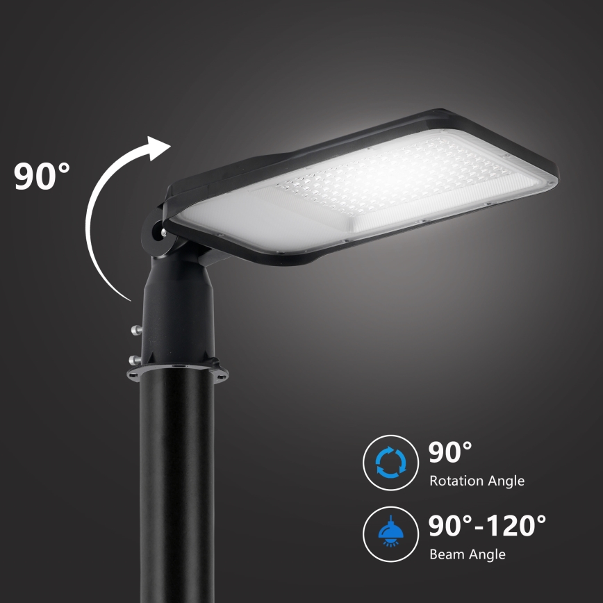 Brilagi - LED kültéri utcai lámpa 3 m-es oszloppal és csuklóval URBANLIGHT LED/100W/230V fekete IP65