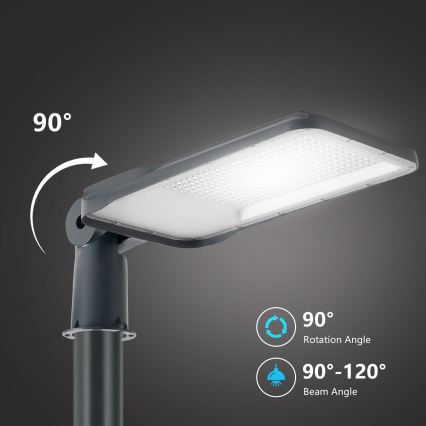 Brilagi - 3 m-es oszloppal és csuklóval ellátott kültéri LED utcai lámpa URBANLIGHT LED/200W/230V, antracit, IP65