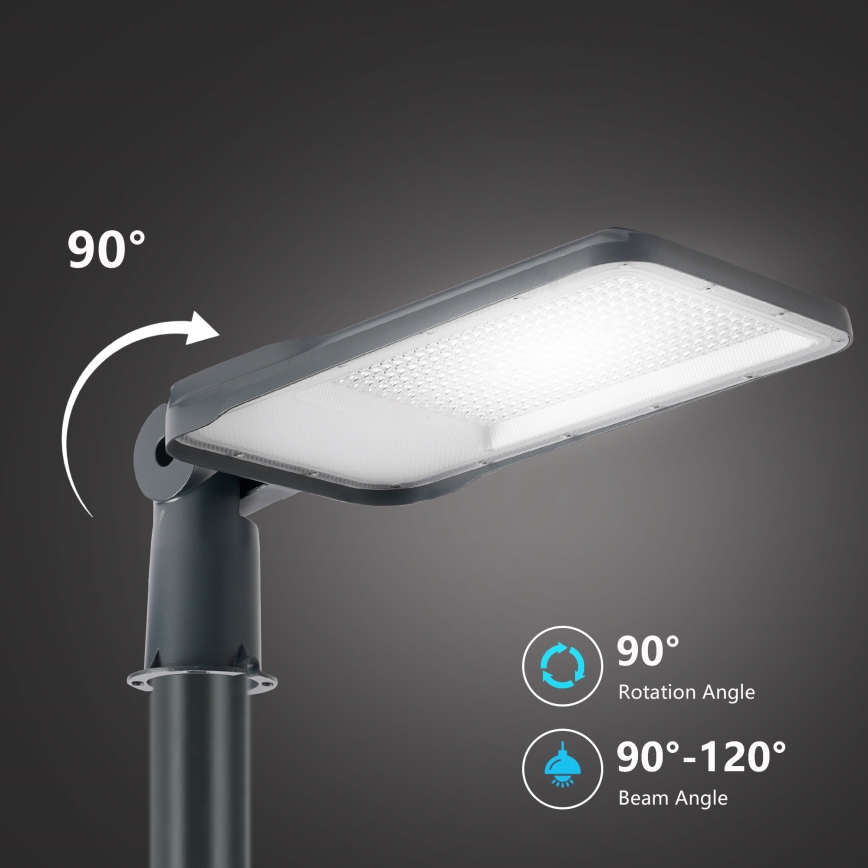 Brilagi - 3 m-es oszloppal és csuklóval ellátott kültéri LED utcai lámpa URBANLIGHT LED/200W/230V, antracit, IP65