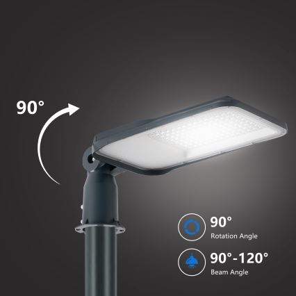 Brilagi - URBANLIGHT 4 m oszloppal és csuklóval kültéri LED utcai lámpa LED/100W/230V antracit IP65