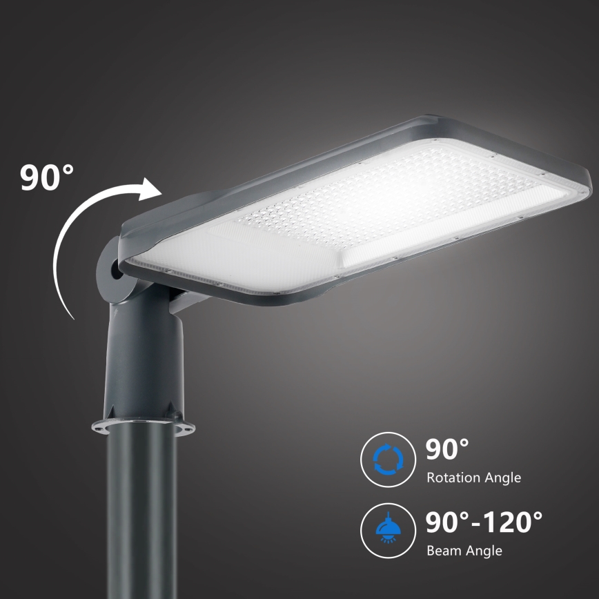 Brilagi - 4 m-es oszloppal és csuklóval rendelkező kültéri LED utcai lámpa URBANLIGHT LED/200W/230V antracit IP65