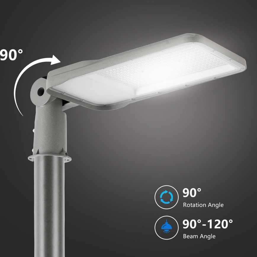 Brilagi - URBANLIGHT kültéri LED utcai lámpa 3 m-es oszloppal és állítható csuklóval, LED/200W/230V, szürke, IP65