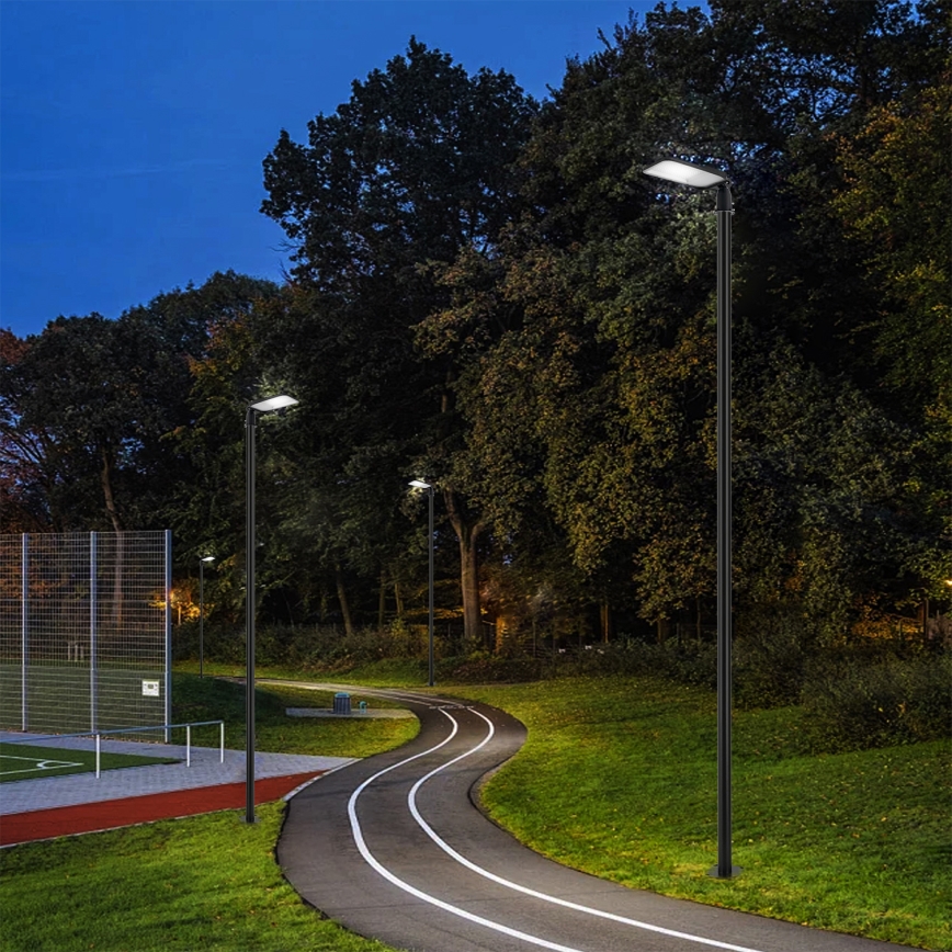 Brilagi - URBANLIGHT kültéri LED utcai lámpa 4 m-es oszloppal és csuklóval, LED/100W/230V, fekete, IP65