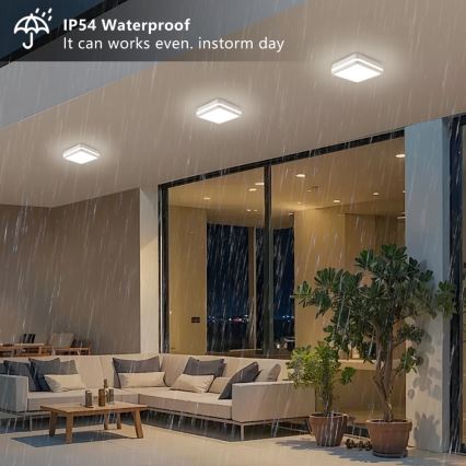 Brilagi - LED kültéri lámpatest BENE LED/24W/230V 26x26 cm fehér IP54