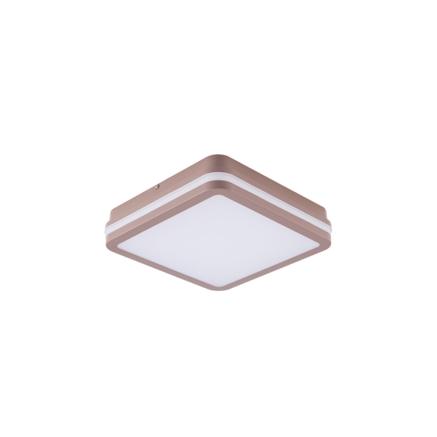 Brilagi - LED kültéri mennyezeti lámpatest érzékelővel BENE LED/18W/230V 21,5x21,5 cm barna IP54