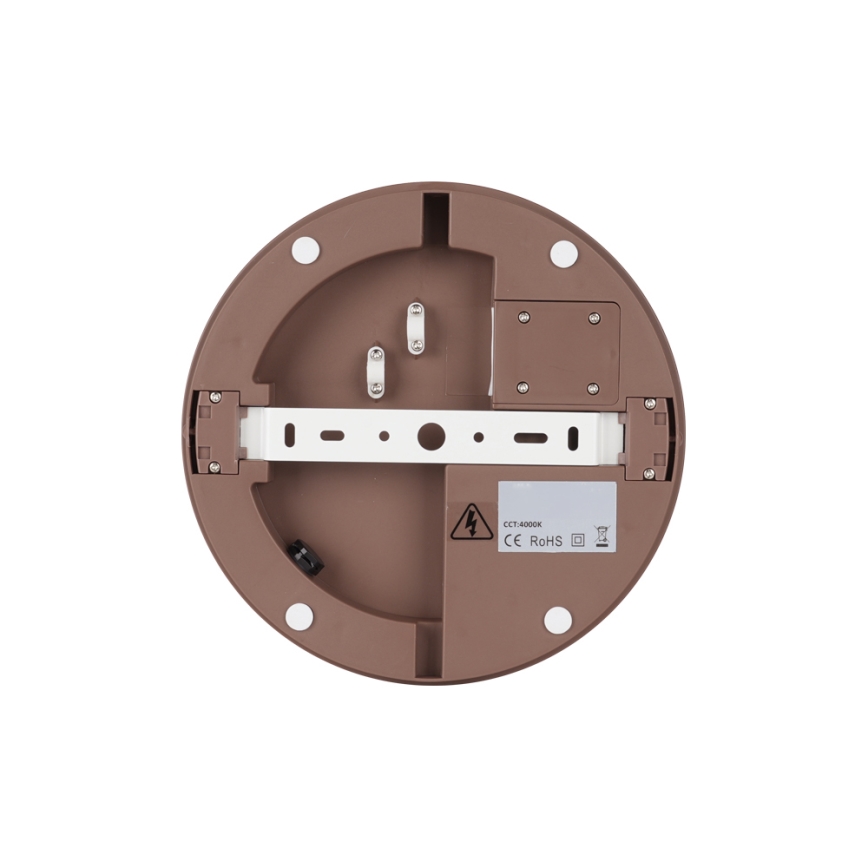Brilagi - LED kültéri mennyezeti lámpatest érzékelővel BENE LED/18W/230V átm. 21,5 cm barna IP54