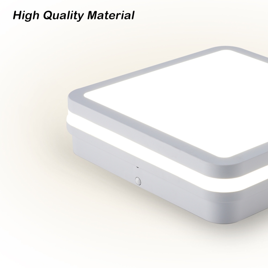 Brilagi - LED kültéri lámpatest érzékelővel BENE LED/24W/230V 26x26 cm fehér IP54