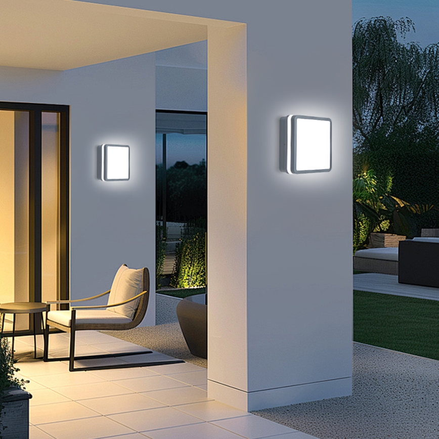 Brilagi - LED kültéri lámpatest mozgásérzékelővel BENE LED/24W/230V 26x26 cm antracit IP54