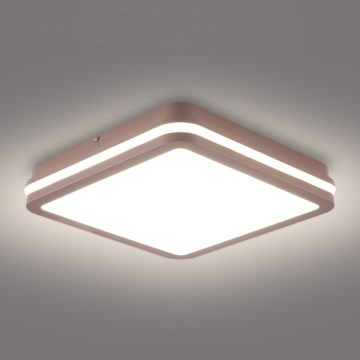 Brilagi - LED kültéri mennyezeti lámpatest BENE LED/24W/230V 26x26 cm barna IP54