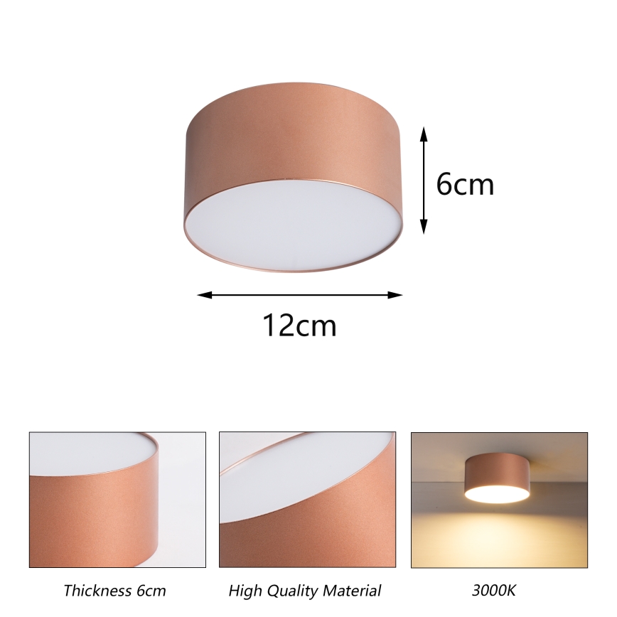 BRILAGI - LED Kültéri mennyezeti lámpatest FORIS LED/14W/230V átm. 12 cm bronz IP44