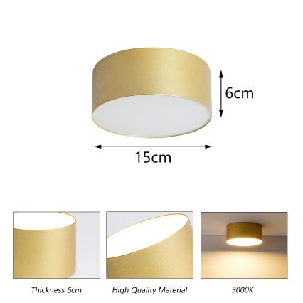 BRILAGI - LED kültéri mennyezeti lámpatest FORIS LED/20W/230V átm. 15 cm arany IP44
