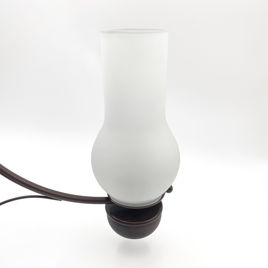 Brilagi - LED láncos csillár COTTAGE 3xE14/40W/230V bükk/barna/fehér