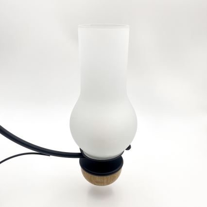 Brilagi - LED láncos csillár COTTAGE 3xE14/40W/230V tölgy/fekete/fehér