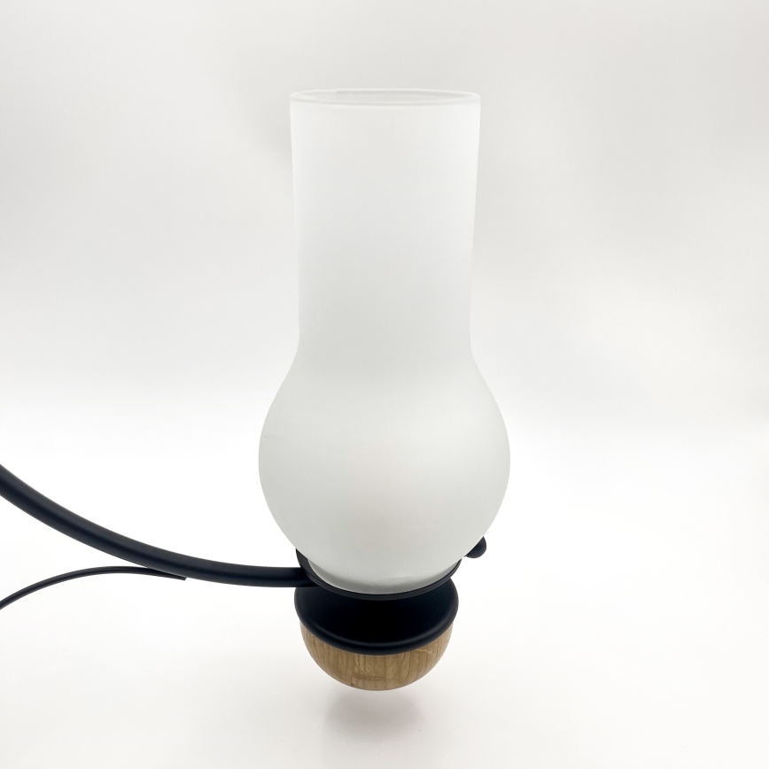Brilagi - LED láncos csillár COTTAGE 3xE14/40W/230V tölgy/fekete/fehér