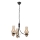 Brilagi - LED láncos csillár COTTAGE 3xE14/40W/230V tölgy/fekete/füstös bézs