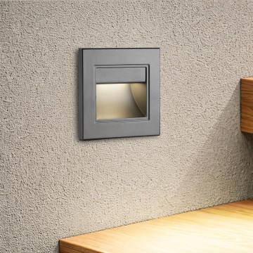 Brilagi - LED lépcsőlámpa STEP LIGHT LED/1,5W/230V IP44 antracit