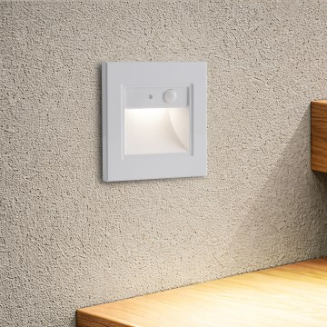 Brilagi - LED lépcsővilágító érzékelővel STEP LIGHT LED/1,5W/230V IP44 fehér