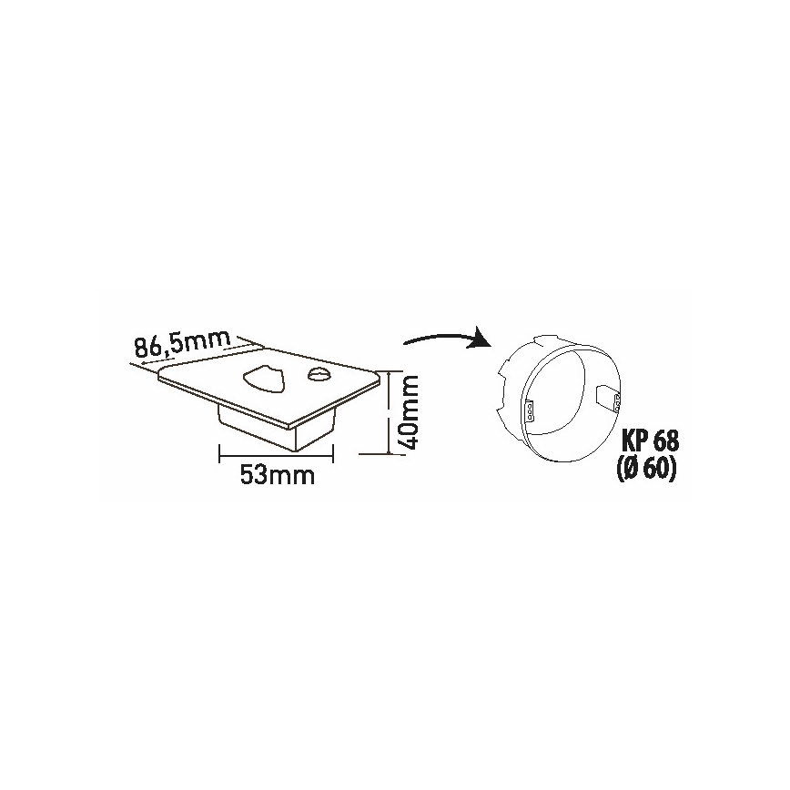 Brilagi - LED lépcsővilágító lámpatest mozgás- és alkonyatérzékelővel JACK LED/1,5W/230V 3000/4000/6500K fekete