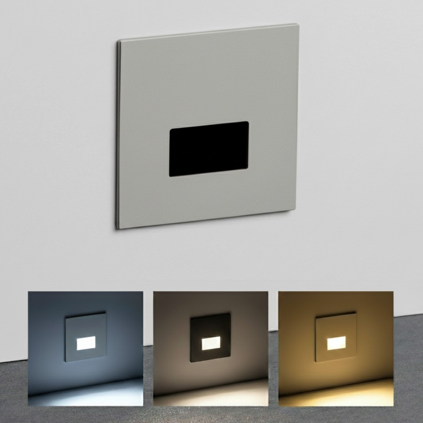 Brilagi - LED lépcsővilágító lámpa JACK LED/3W/230V 3000/4000/6500K IP65 szürke