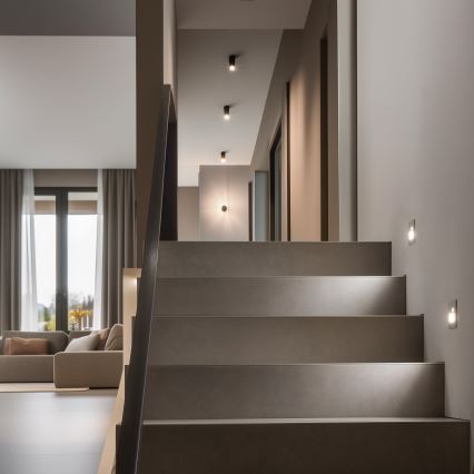 Brilagi - LED lépcsővilágító mozgás- és alkonyérzékelővel JACK LED/3W/230V 3000/4000/6500K IP65 szürke