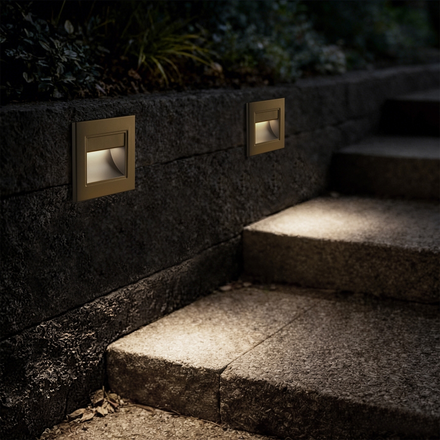 Brilagi - LED lépcsővilágító lámpa STEP LIGHT LED/1,5W/230V IP44 arany