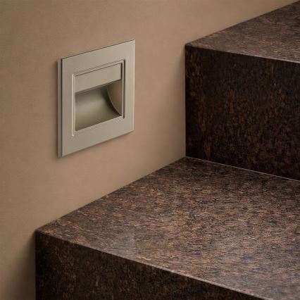 Brilagi - LED lépcsővilágító lámpa STEP LIGHT LED/1,5W/230V IP44 aranyszínű