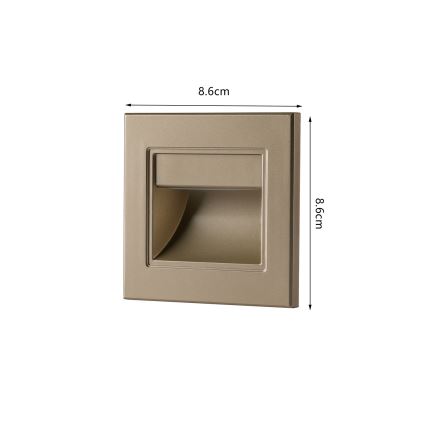 Brilagi - LED lépcsővilágító lámpa STEP LIGHT LED/1,5W/230V IP44 aranyszínű