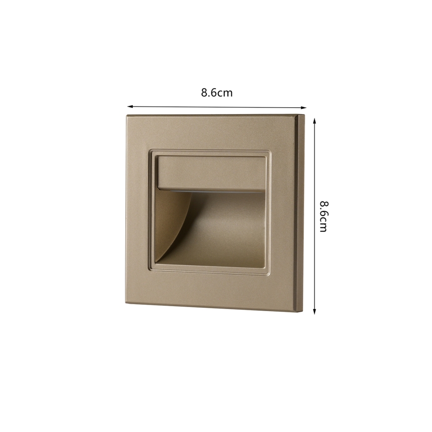 Brilagi - LED lépcsővilágító lámpa STEP LIGHT LED/1,5W/230V IP44 aranyszínű