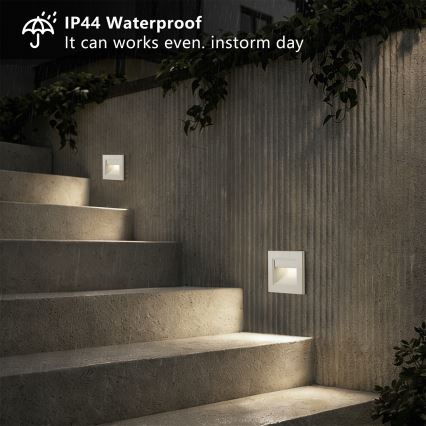 Brilagi - LED lépcsővilágító lámpa STEP LIGHT LED/1,5W/230V IP44 fehér