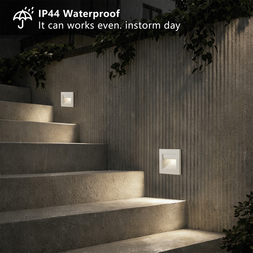 Brilagi - LED lépcsővilágító lámpa STEP LIGHT LED/1,5W/230V IP44 fehér