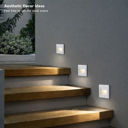 Brilagi - LED lépcsővilágító lámpa STEP LIGHT LED/1,5W/230V IP44 fehér