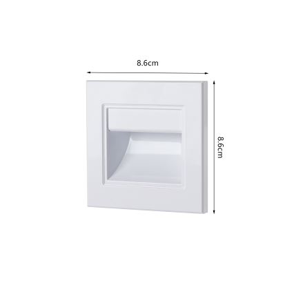 Brilagi - LED lépcsővilágító lámpa STEP LIGHT LED/1,5W/230V IP44 fehér