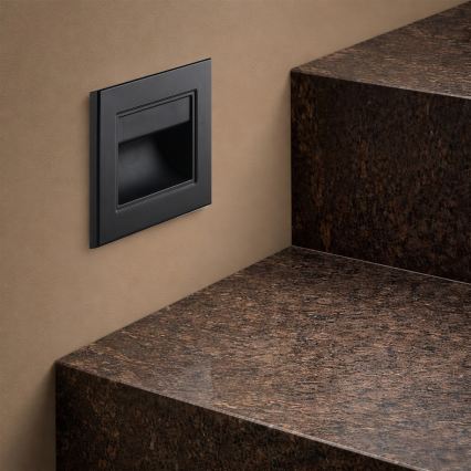 Brilagi - LED lépcsővilágító lámpa STEP LIGHT LED/1,5W/230V IP44 fekete