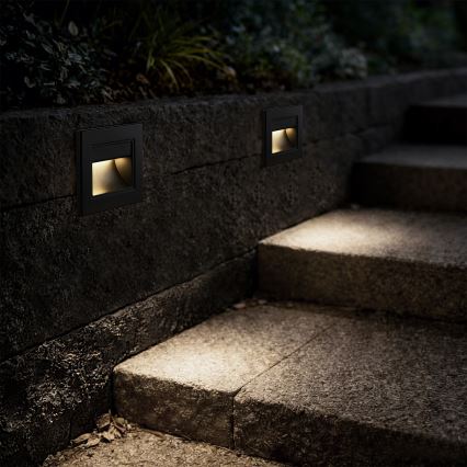 Brilagi - LED lépcsővilágító lámpa STEP LIGHT LED/1,5W/230V IP44 fekete