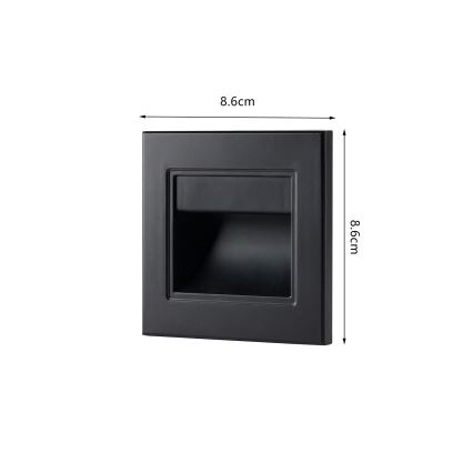 Brilagi - LED lépcsővilágító lámpa STEP LIGHT LED/1,5W/230V IP44 fekete