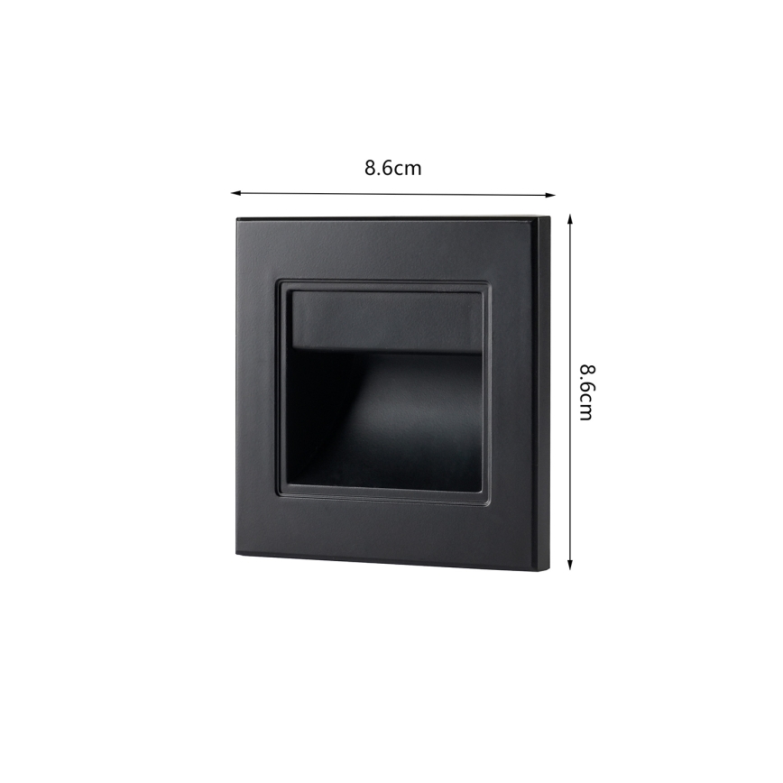 Brilagi - LED lépcsővilágító lámpa STEP LIGHT LED/1,5W/230V IP44 fekete