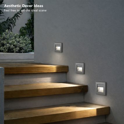 Brilagi - LED lépcsővilágító lámpatest STEP LIGHT LED/1,5W/230V IP44 antracit