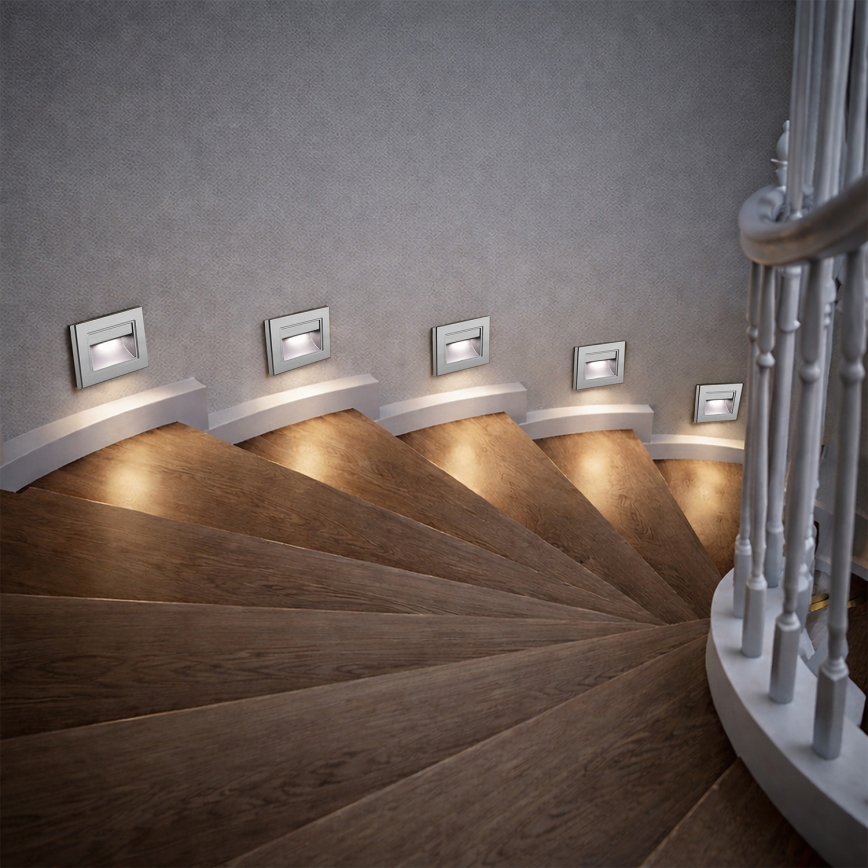 Brilagi - LED lépcsővilágító lámpatest STEP LIGHT LED/1,5W/230V IP44 antracit
