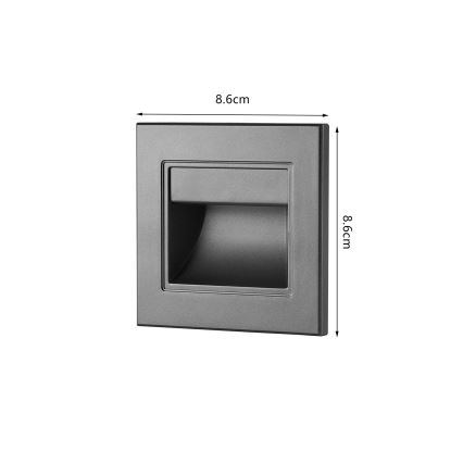 Brilagi - LED lépcsővilágító lámpatest STEP LIGHT LED/1,5W/230V IP44 antracit