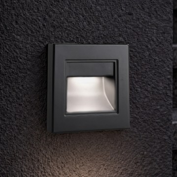 Brilagi - LED lépcsővilágító lámpatest STEP LIGHT LED/1,5W/230V IP44 fekete