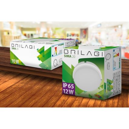 Brilagi - LED Mennyezeti ipari lámpa SIMA LED/12W/230V IP65 fehér