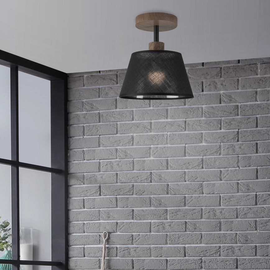 Brilagi - LED Mennyezeti lámpa ANTHONY 1xE14/60W/230V tölgy dió/fekete