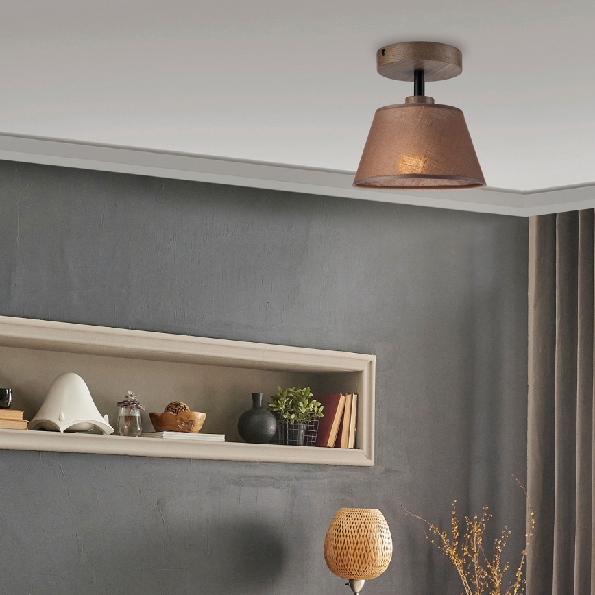 Brilagi - LED Mennyezeti lámpa ANTHONY 1xE14/60W/230V tölgy dióbarna