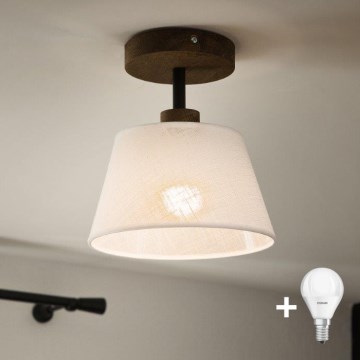 Brilagi - LED Mennyezeti lámpa ANTHONY 1xE14/60W/230V tölgy dió/fehér