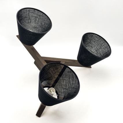 Brilagi - LED Felületre szerelhető csillár ANTHONY 3xE14/40W/230V tölgy dió/fekete