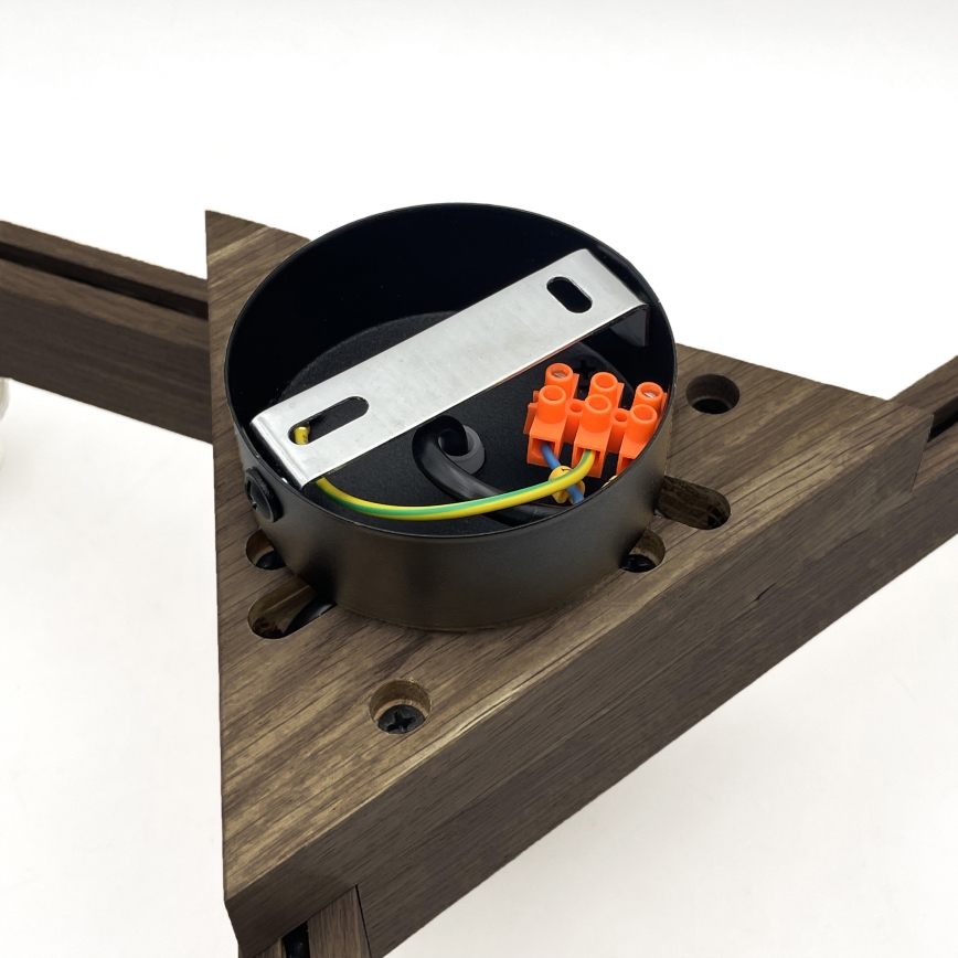 Brilagi - LED Felületre szerelhető csillár ANTHONY 3xE14/40W/230V tölgy dió/fekete