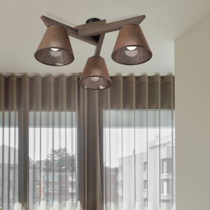 Brilagi - LED Mennyezeti lámpa ANTHONY 3xE14/40W/230V tölgy dióbarna