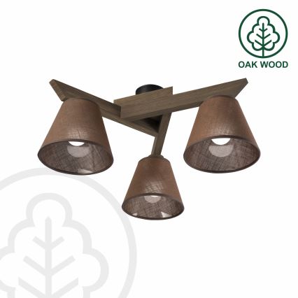 Brilagi - LED Mennyezeti lámpa ANTHONY 3xE14/40W/230V tölgy dióbarna