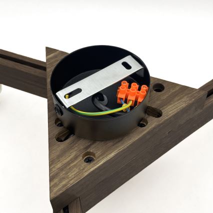 Brilagi - LED Mennyezeti lámpa ANTHONY 3xE14/40W/230V tölgy dióbarna